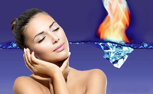 Fire and ice facial for skin