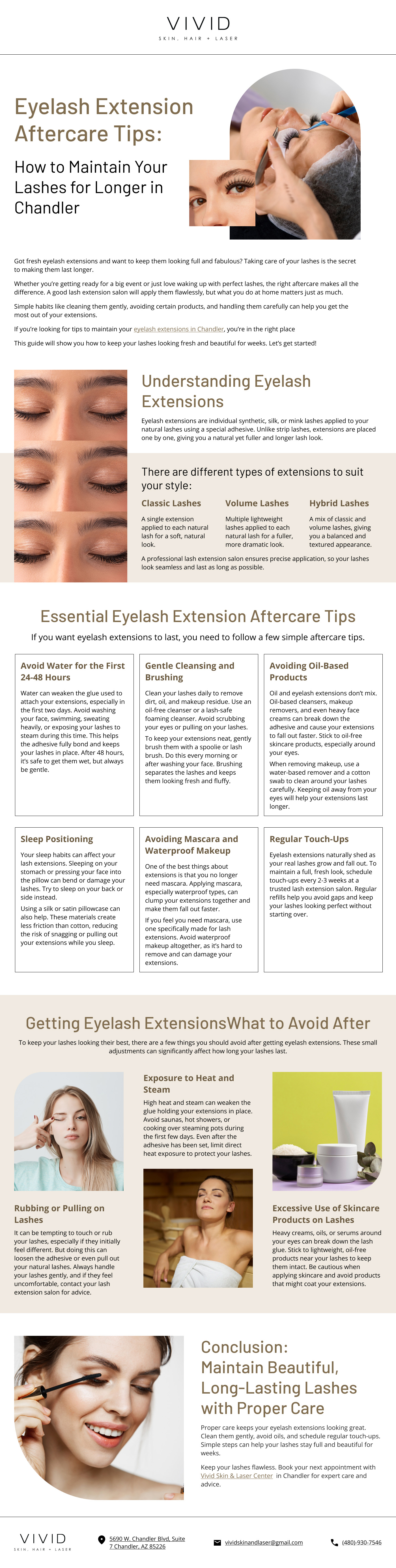 Eyelash Extension Aftercare Tips - Infographic