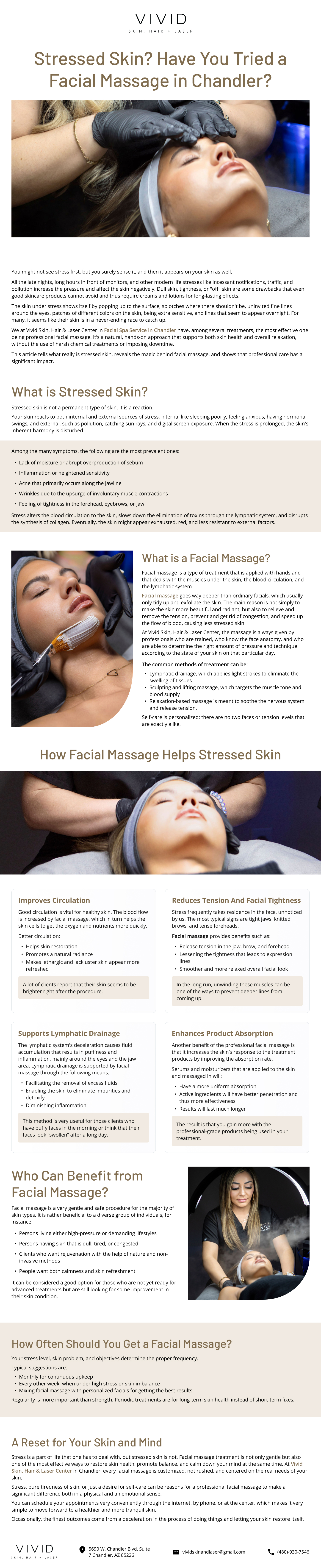 Facial Spa Service in Chandler inforgraphic